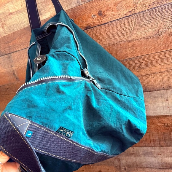 Unisex Vintage Y2K Kipling Large Nylon Expandable Travel Tote - Picture 8 of 14